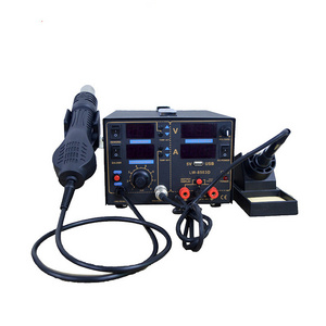 LCD display 800W USB Interface hot air gun desoldering stations 3 in 1 soldering station With power supply