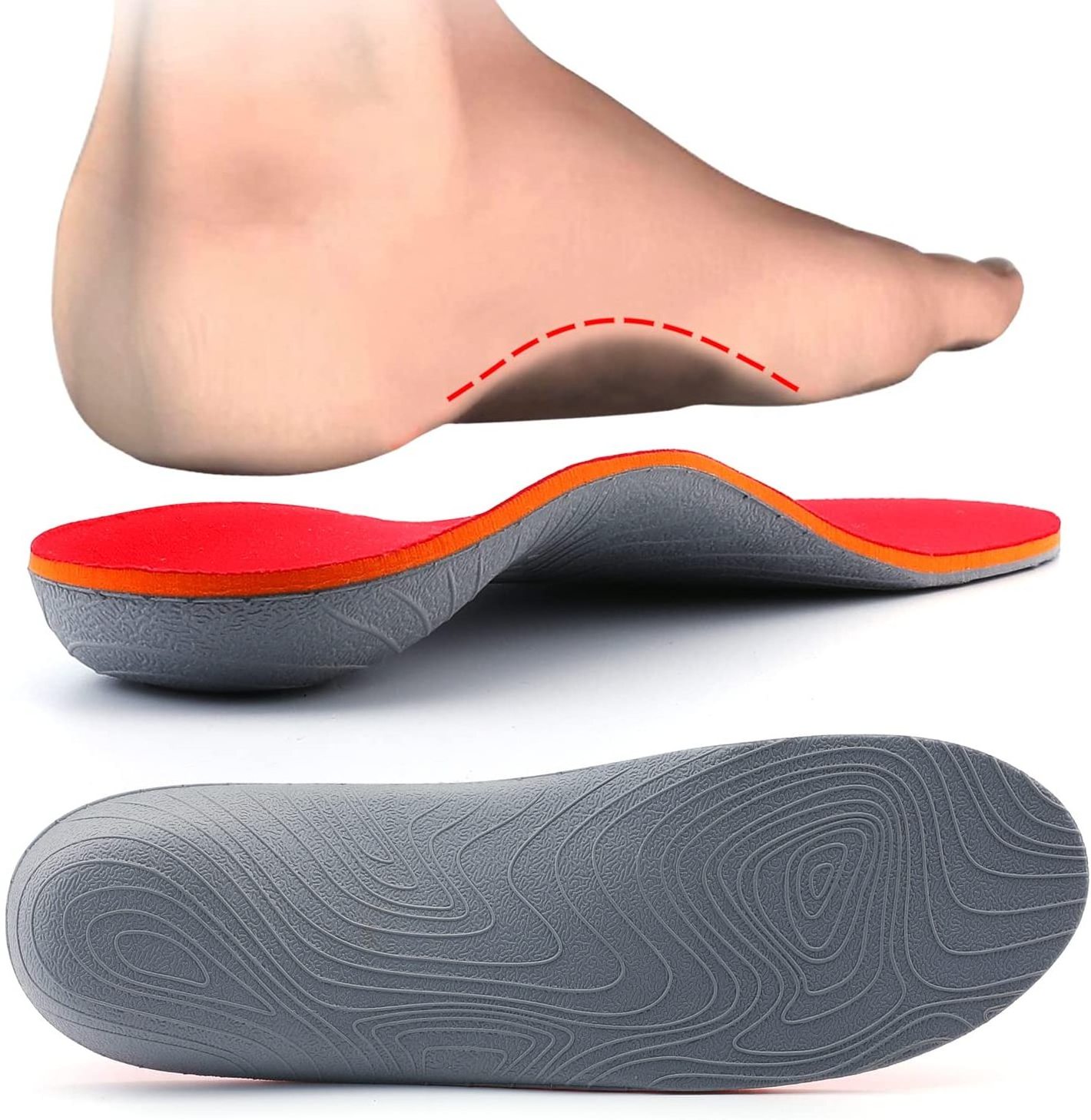 Metatarsal Arch Support Insert Heel Pain Eva Foam PP Material Orthotics Shoe Insoles For Plantar Fasciitis