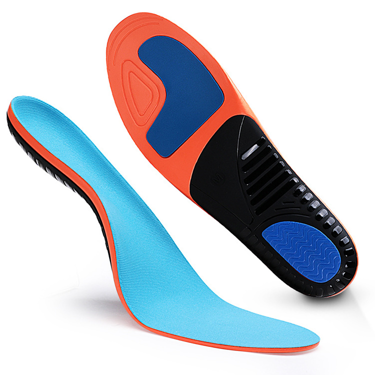 Flat Feet Arch Support Pu Gel Poron Material Insoles Orthotic Plantar Fasciitis Massage Insole Manufacturers