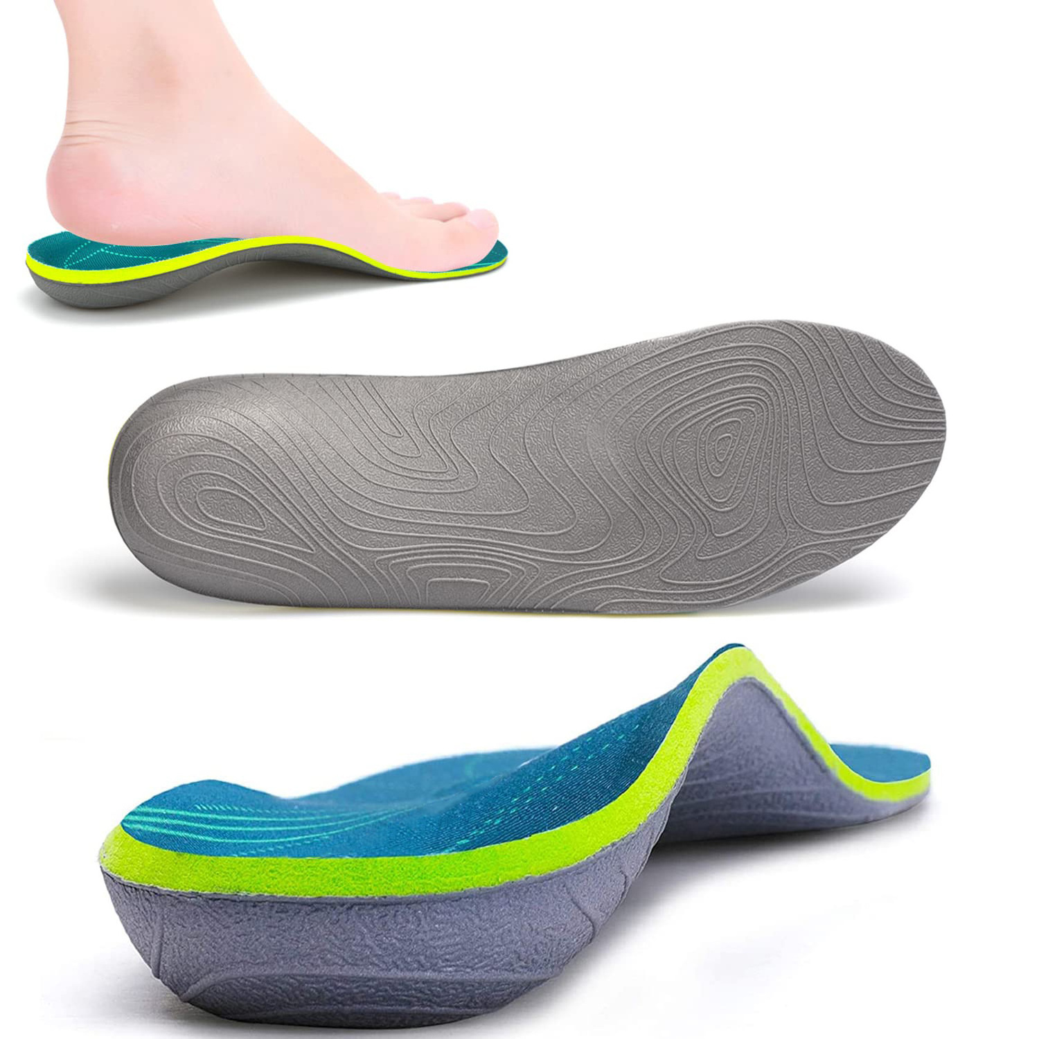 Amazing Shoe Inserts Orthopedic Help Foot Heel Pain Stability Eva Comfort Arch Fit Medical Insole Sheet