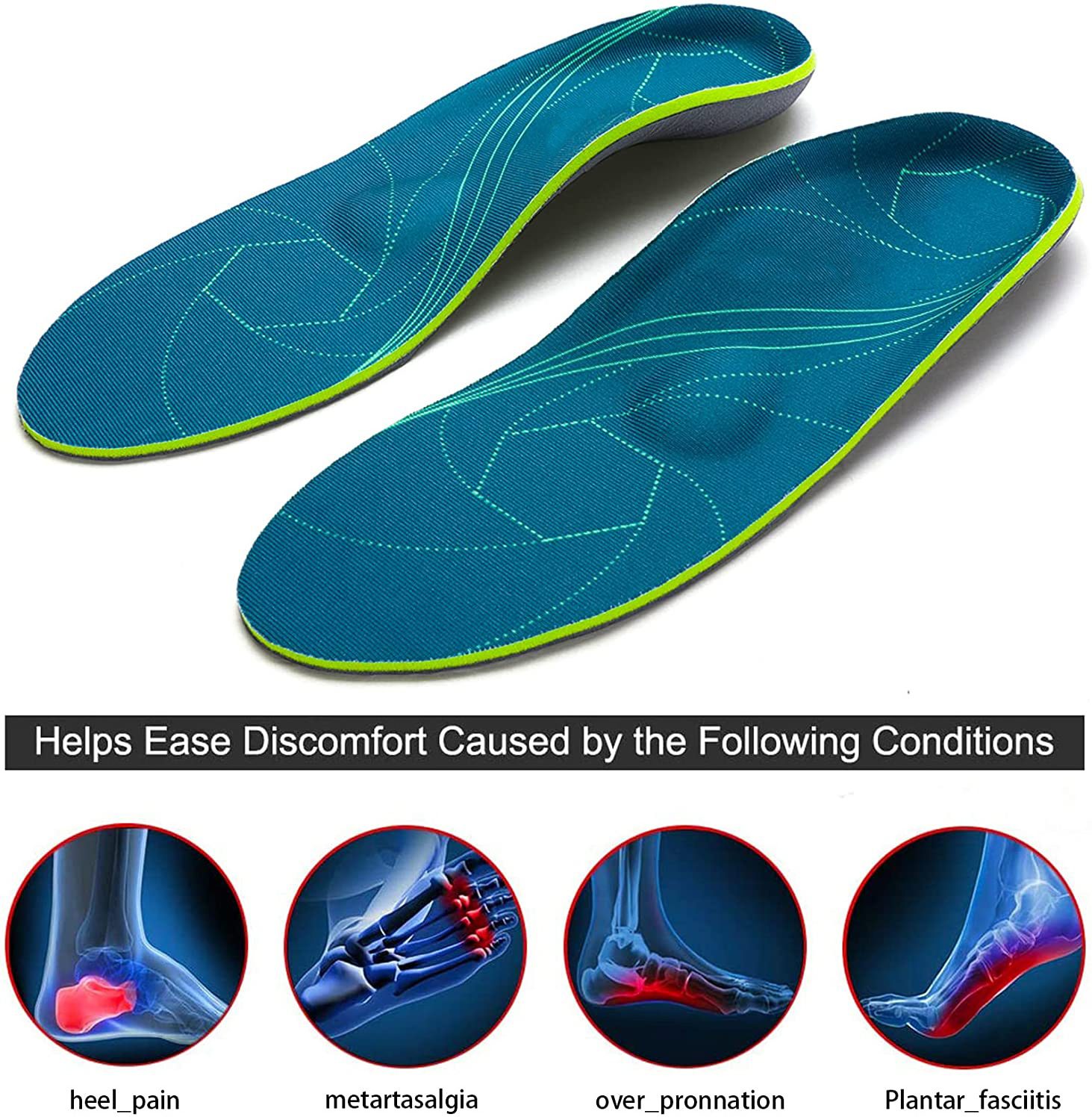 Amazing Shoe Inserts Orthopedic Help Foot Heel Pain Stability Eva Comfort Arch Fit Medical Insole Sheet