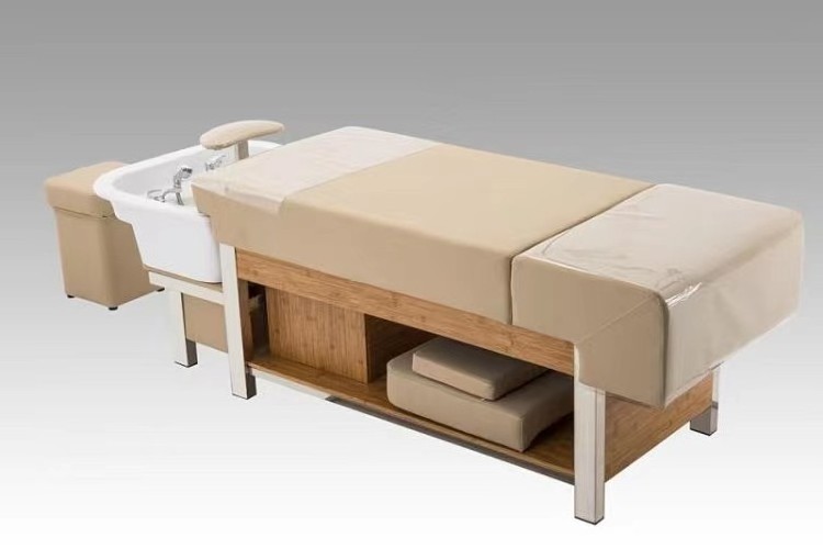 C1063 Thai shampoo bed big sale massage table facial bed with big  ceramic bowl