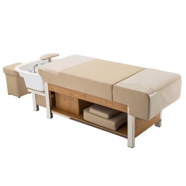 C1063 Thai shampoo bed big sale massage table facial bed with big  ceramic bowl