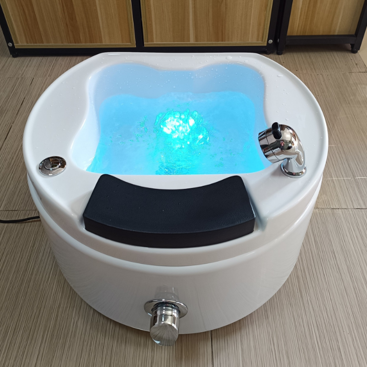 High Quality Black White Massage Foot Spa Bowl Nail Beauty Salon Pipeless Pedicure Sink Bowls