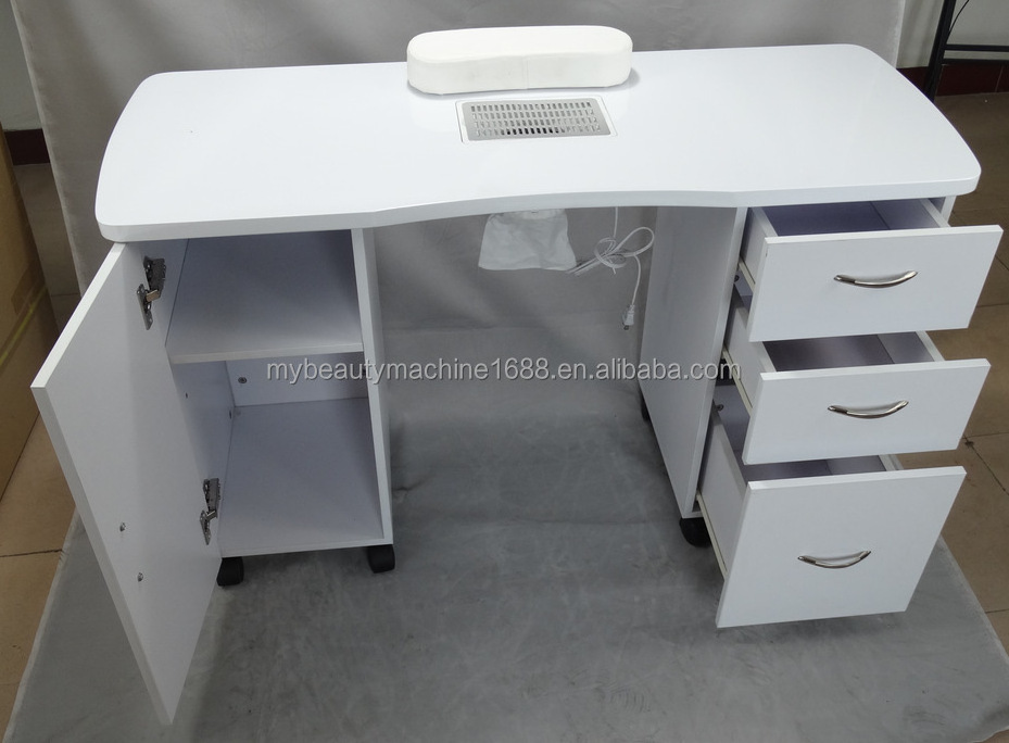 Nail Table Station Furniture Manicure Portable Modern Salon  Cheap Tables Sets Tech Nails Desk For Black