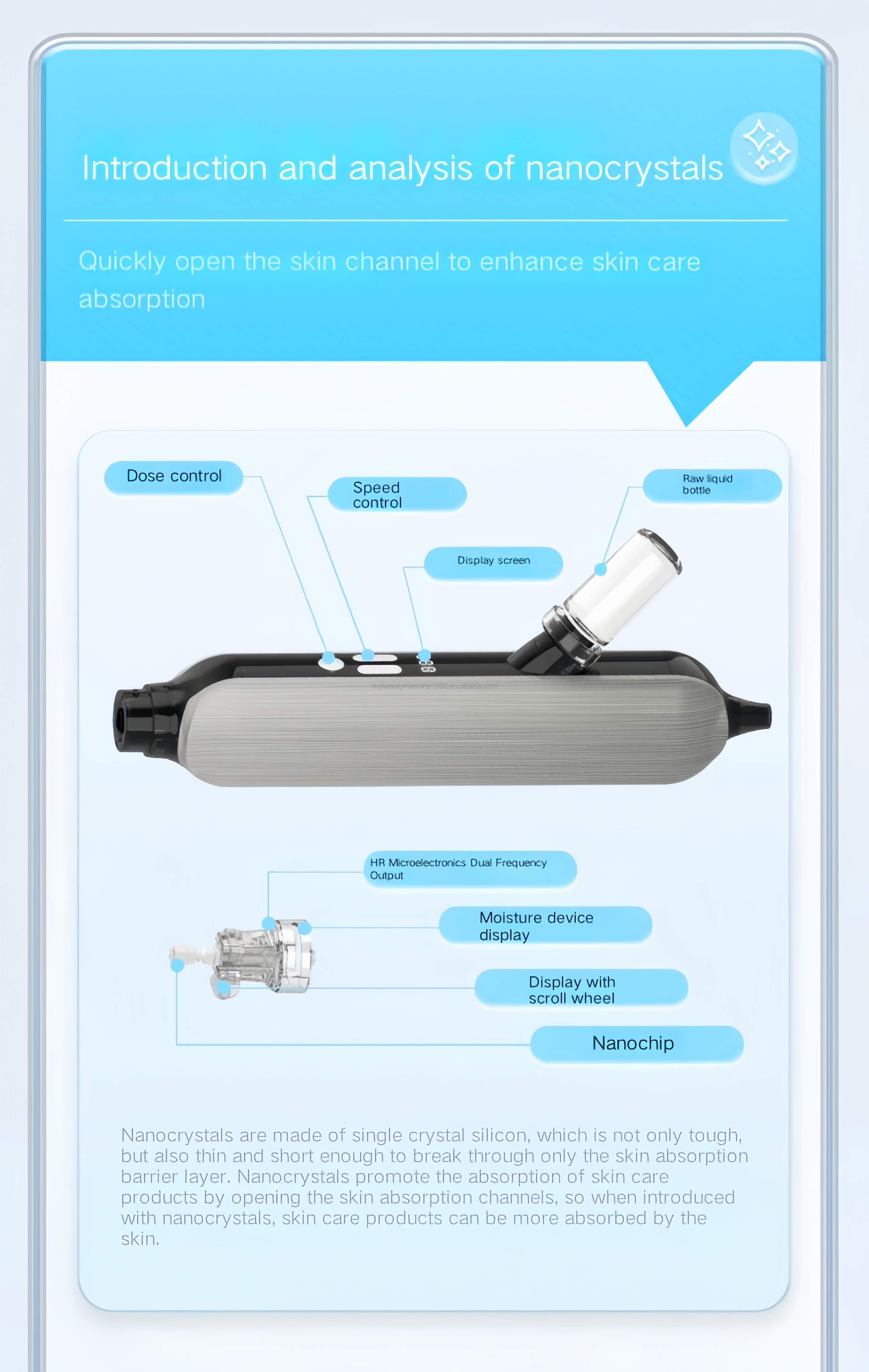 Portable water light  skin care and beauty machine