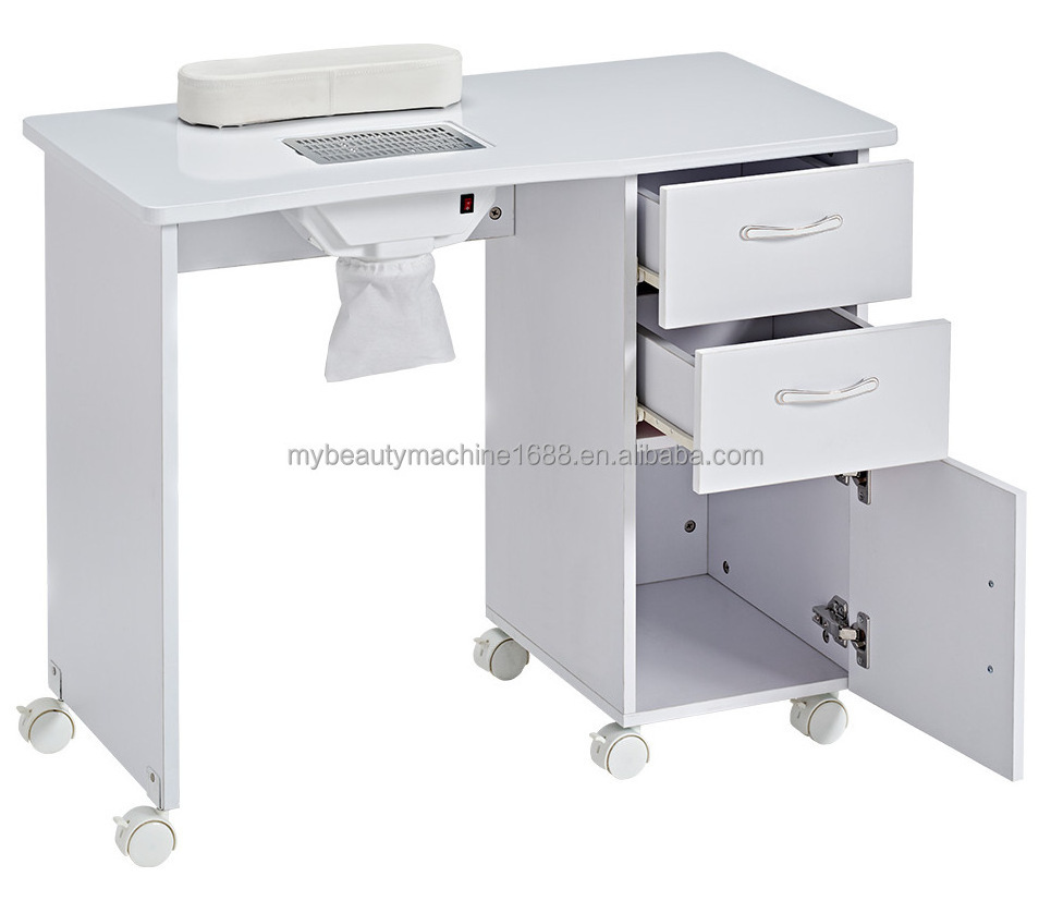 Nail Table Station Furniture Manicure Portable Modern Salon  Cheap Tables Sets Tech Nails Desk For Black