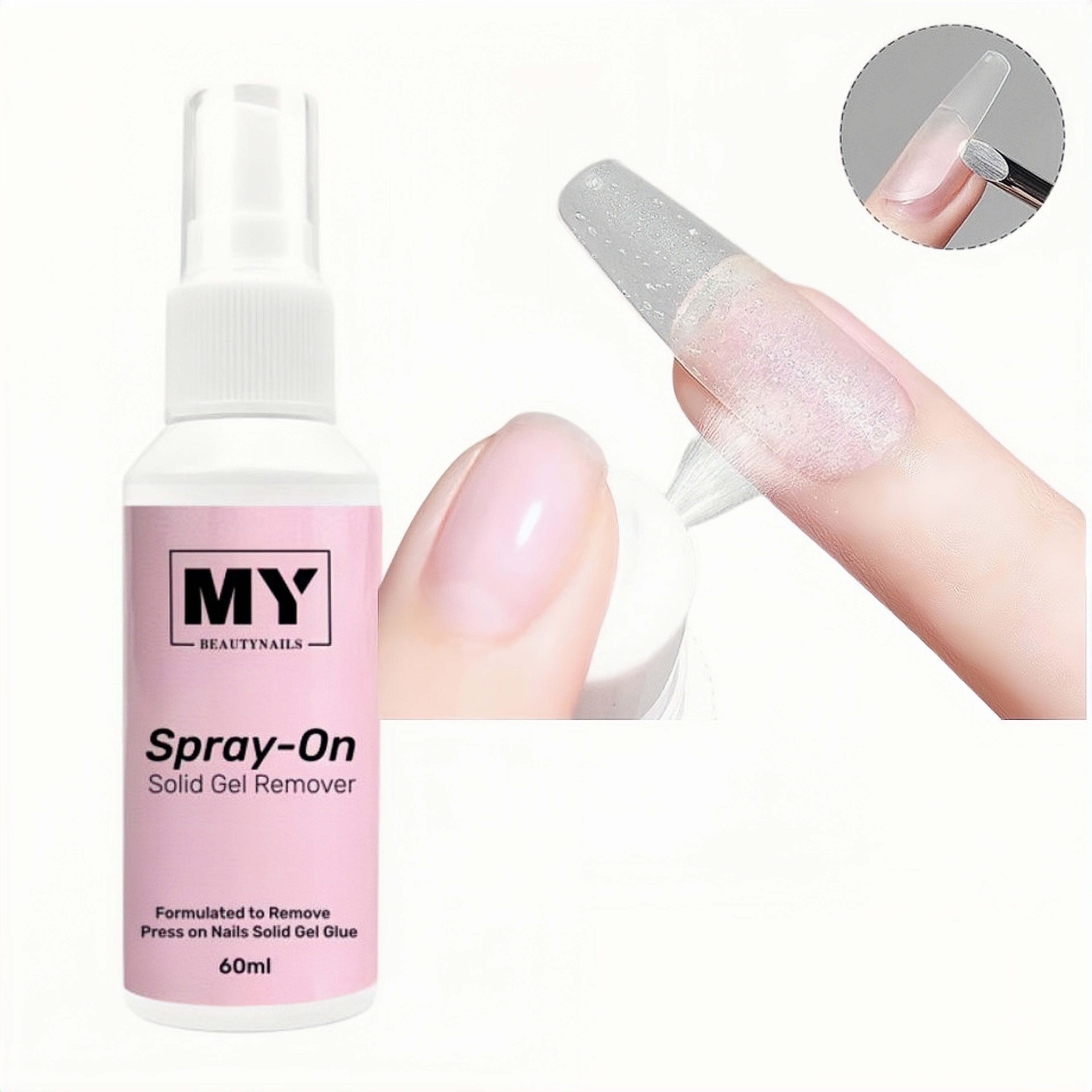 MyBeautyNails OEM Private Label Manicure Nail Tip Gel Remover Solid Gel Glue and Polish Remover For Press on Nails