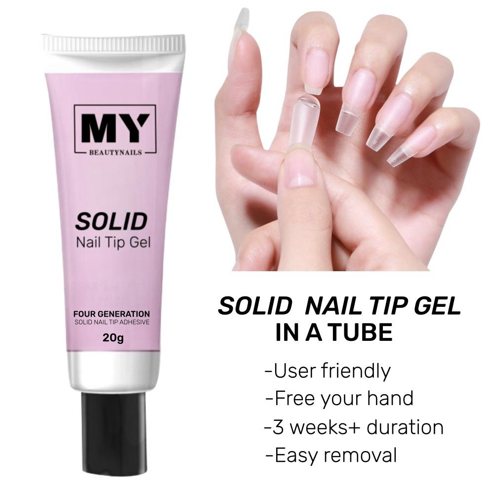 MyBeautyNails OEM Private Label Manicure Nail Tip Gel Remover Solid Gel Glue and Polish Remover For Press on Nails