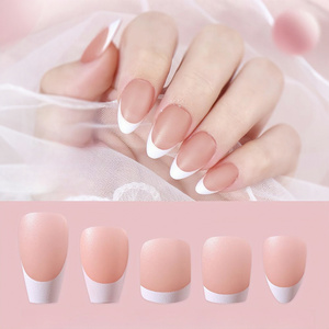 MyBeautyNails Custom Press On Artificial Fingernails Fake Nails Blush Ombre Aura Soft Gel X Coat French Toe Nail Designs