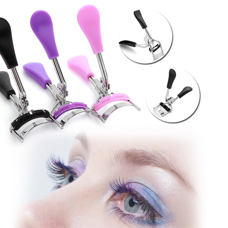 Random Color!!!1PC New Colorful Cosmetic Eyelash Curler With Comb Tweezers Curling Eyelash Clip Cosmetic Eye Beauty Tool