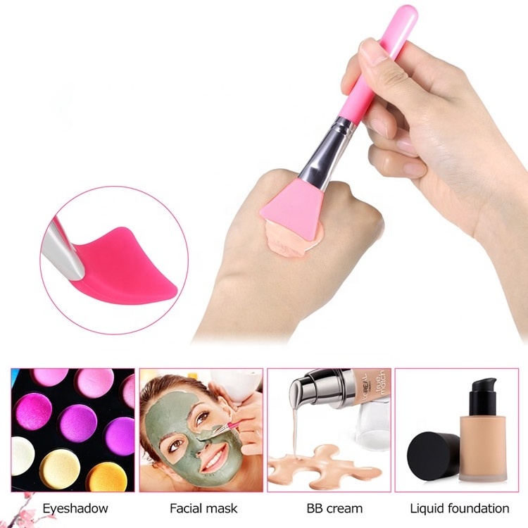 6Pcs set Silicone Makeup Brush Professional Facial Mask Foundation Cream Concealer Applicator Brush