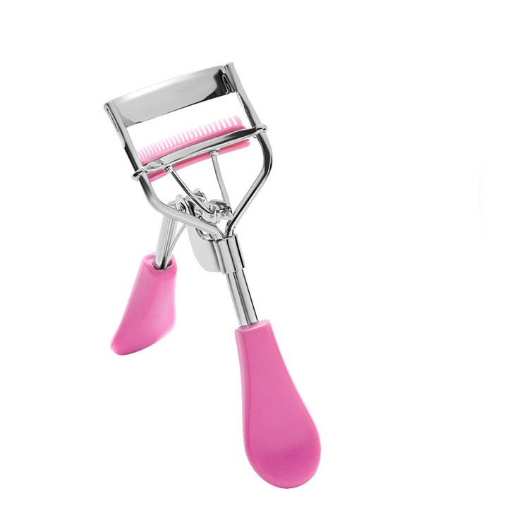 Random Color!!!1PC New Colorful Cosmetic Eyelash Curler With Comb Tweezers Curling Eyelash Clip Cosmetic Eye Beauty Tool