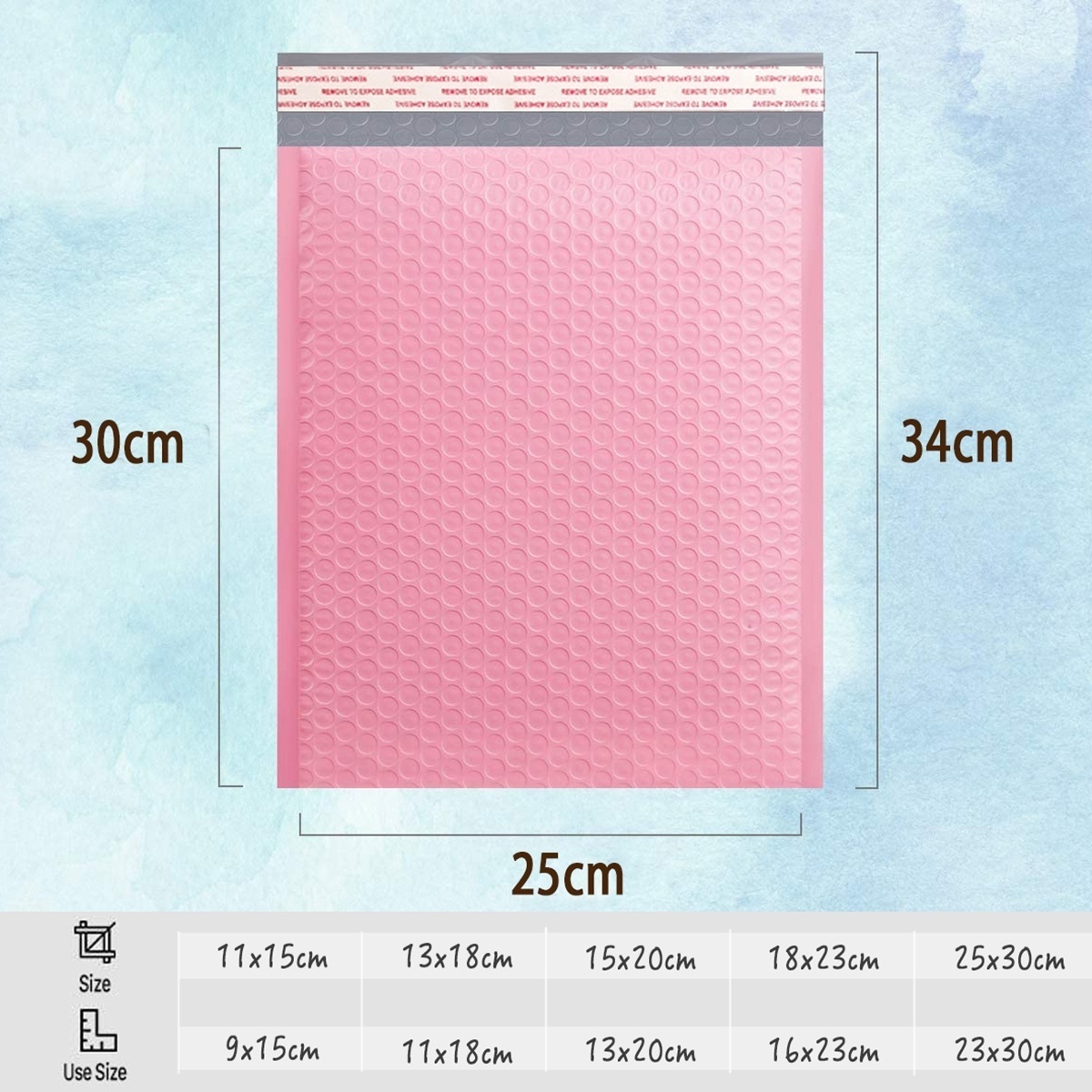 Custom Compostable Biodegradable Shipping Bubble Mailer bag Waterproof  Pink Packaging Mailing Bag Envelope