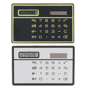 8 Digit Ultra Thin Solar Power Calculator with Touch Screen Credit Card Design Portable Mini Calculator for Business School