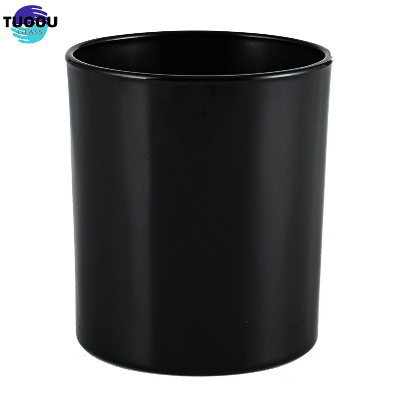 In Stock Wholesale New Glass Jar Empty Cup Frosted Matte Holder With Wooden Lid Votive Container Bedroom Decoration Candle Jars