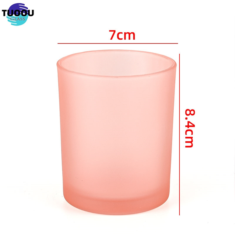 In Stock Wholesale New Glass Jar Empty Cup Frosted Matte Holder With Wooden Lid Votive Container Bedroom Decoration Candle Jars