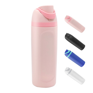 Custom High Quality BPA Free Vacuum Insulated Free Sip 316 Stainless Steel Water Bottle With Straw and Carry Handle