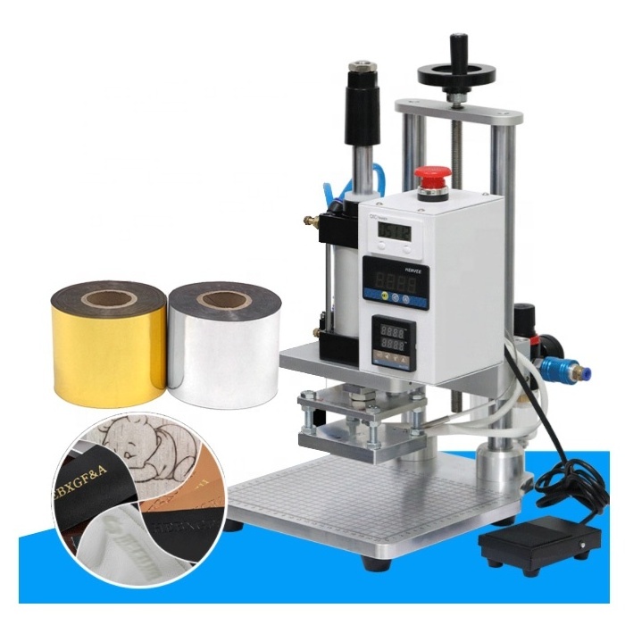 Pneumatic Wood Branding Leather embossing Deboss Hot Stamping Machine