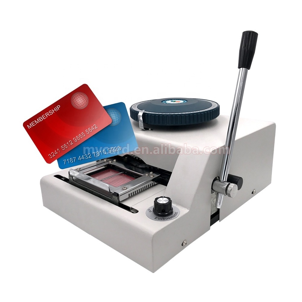 Manual PVC ID Business Card Letter Press Embossing Machine