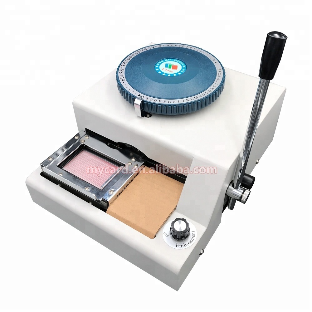 Manual PVC ID Business Card Letter Press Embossing Machine