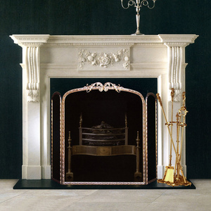 Decorative Custom Hand Carving Marble Fireplace