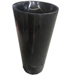 Black Marble Nero marqina pedestal sink stone sink wash basin wash sink