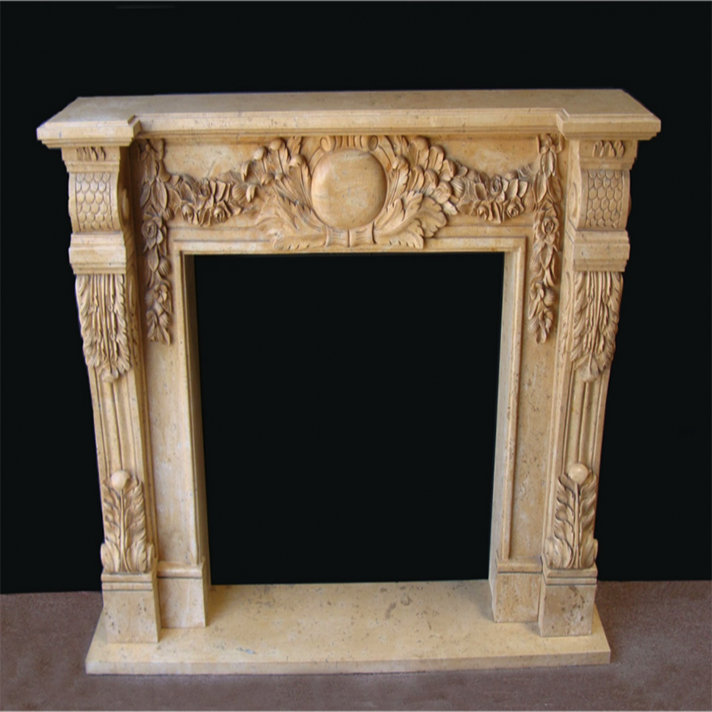 Decorative Custom Hand Carving Marble Fireplace