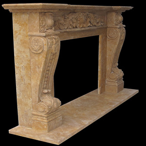 Decorative Hand Carved Stone Fireplace,Micro Marble Fireplace