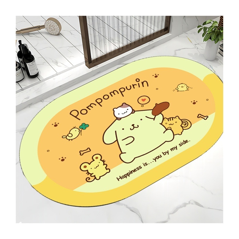 Hot sale cartoon pattern Laurel dog desgin rug bathroom diatom mud mat absorbent doormat Custom bath carpet