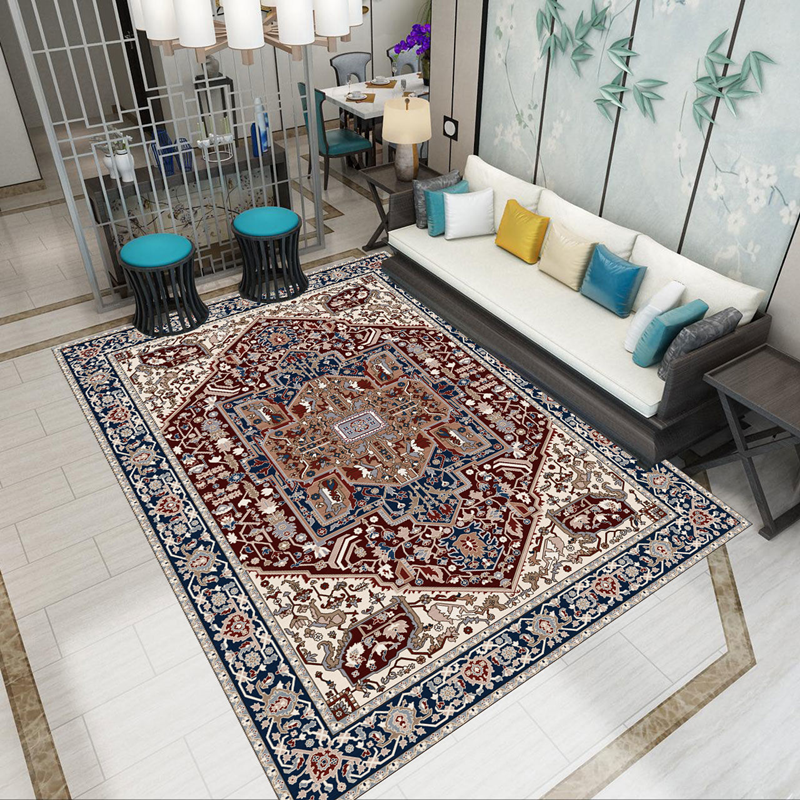 Persian Living Room Large Area Carpet Bedroom Bedside Carpets Home Study Balcony Rug Kitchen Stain-resistant Non-slip Rugs