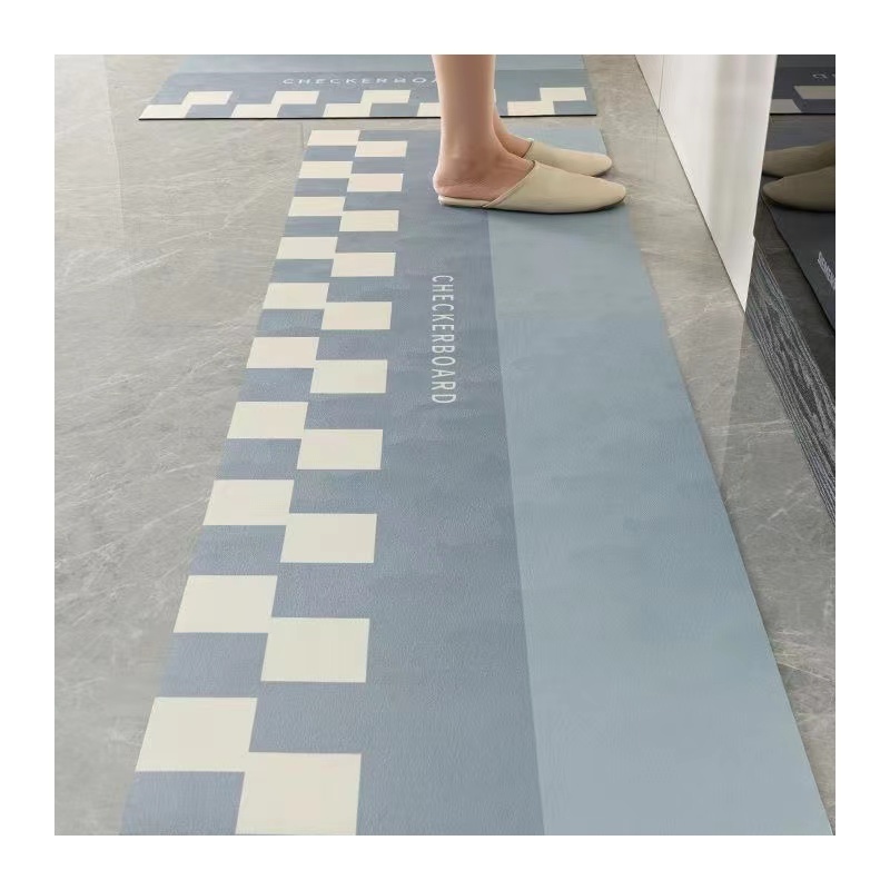 Factory Non-slip diatom mud mat absorbent door mat Custom 3d Oil-proof kitchen floor carpet