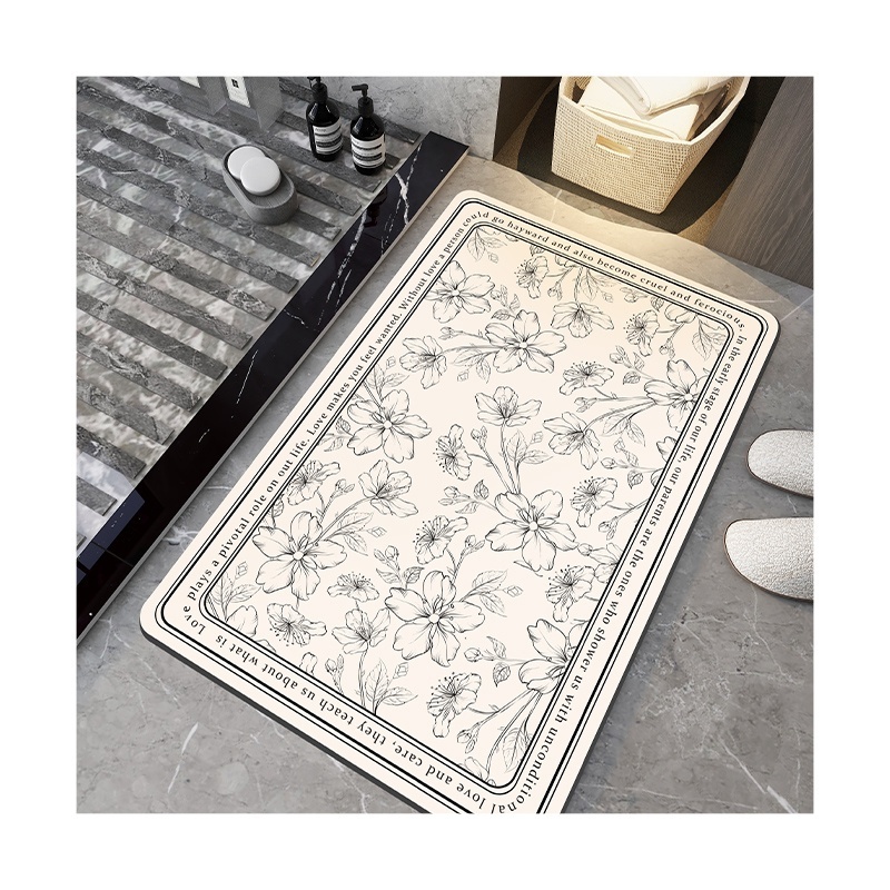 Nordic luxury rug Custom Diatom Mud Mat bathroom absorbent doormat Home decor