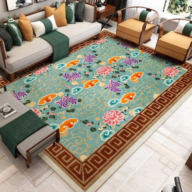 Chinese Cashmere Carpets Fluffy Rugs for Bedroom Home Decoration Bedside Mats Washable Plush Carpet for Living Room