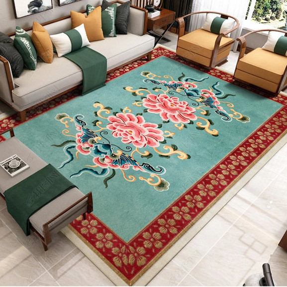 Chinese Cashmere Carpets Fluffy Rugs for Bedroom Home Decoration Bedside Mats Washable Plush Carpet for Living Room