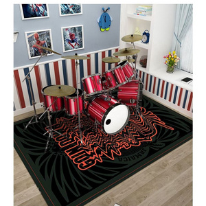 On-Stage DrumFire Non Slip Drum Mat Game Room Soundproof Mat Music Area Rug Drum Set Vintage