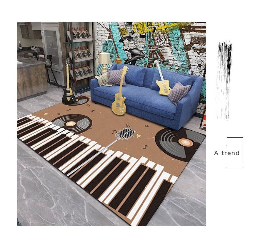 Modern Oversized Drum Area Rug Floor Carpet Bathroom Mat for Leisure Living Bedroom Gaming Room Soundproof Mat