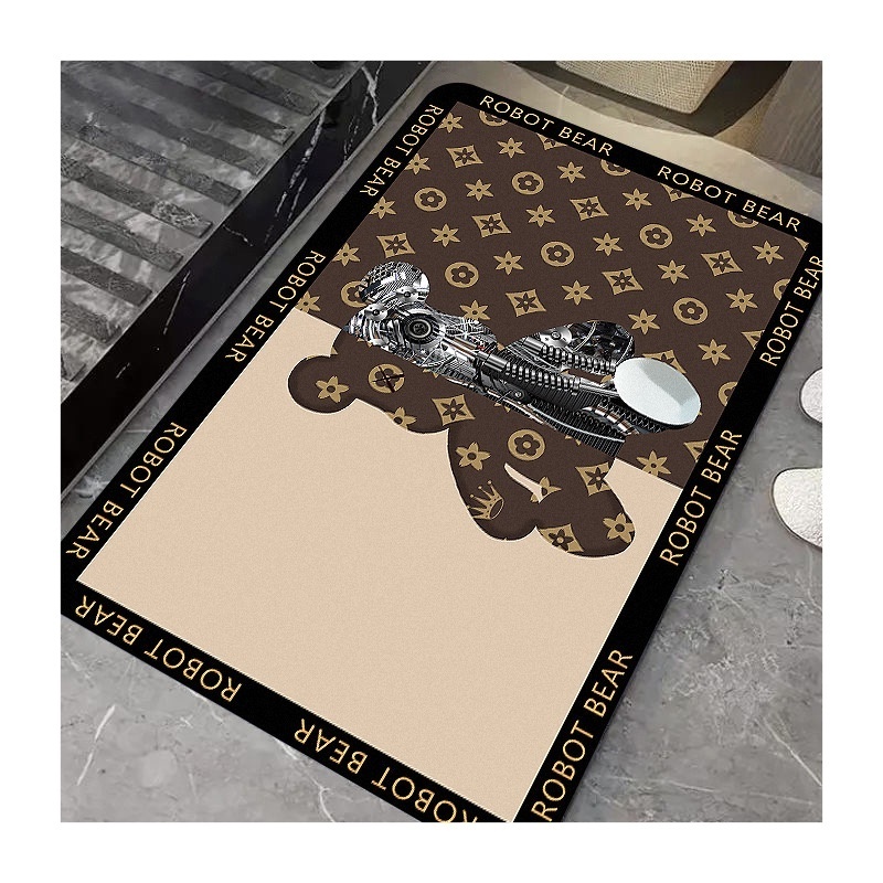 Factory wholesale luxury rug bathroom diatom mud mat absorbent doormat Custom bath carpet