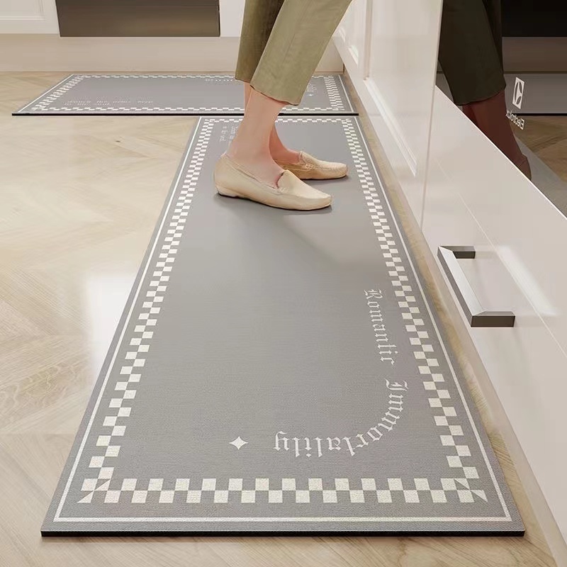 Factory Non-slip diatom mud mat absorbent door mat Custom 3d Oil-proof kitchen floor carpet