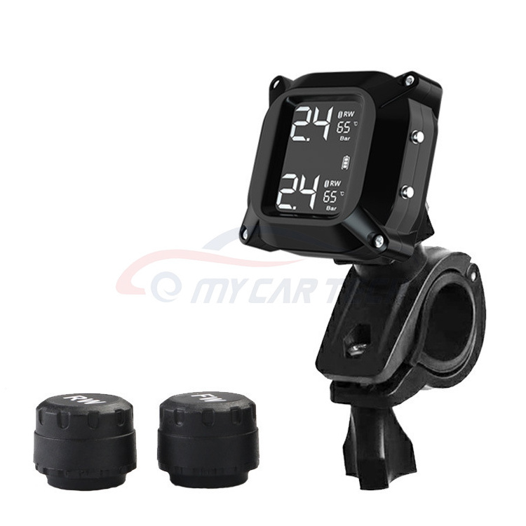 Direct Supply  Wireless Motorcycle TPMS Motorbike Tire Pressure Monitor System Sensor Internal and External Sensors