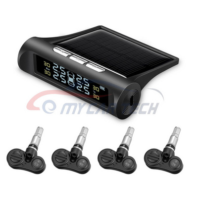 USB Solar Wireless Car TPMS Tire Pressure Monitor System w/4  Sensors solar tpms monitor