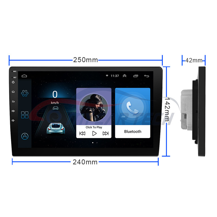 10 inch 1+16G GPS Touch Screen 2 Din Multimedia Dvd Player Stereo Monitor Universal Car Radio With Camera