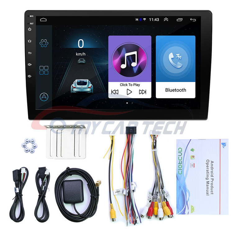 10 inch 1+16G GPS Touch Screen 2 Din Multimedia Dvd Player Stereo Monitor Universal Car Radio With Camera