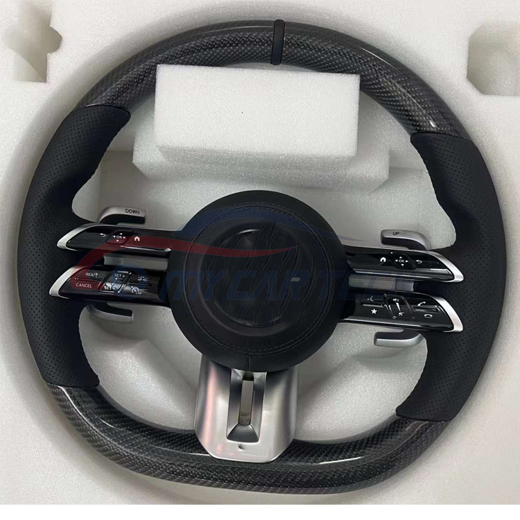 For Mercedes-Benz 808 F1 style Carbon Fiber Steering Wheel for CLA 180 CLS63S C217 S63 W213 GTS C300 GLA 220D W205 W222 W447 LED