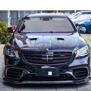 Style Body kits Forged Carbon Fiber Hood Bonnet Side Skirts Fender Canards for Mercedes Benz S550 S5002014 Hood W222 S63