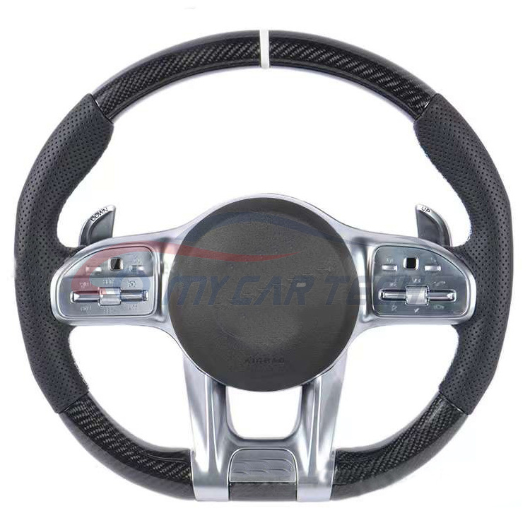 For Mercedes-Benz 808 F1 style Carbon Fiber Steering Wheel for CLA 180 CLS63S C217 S63 W213 GTS C300 GLA 220D W205 W222 W447 LED