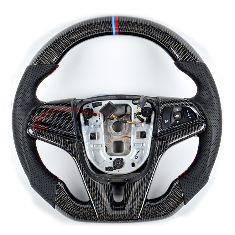 For Chevrolet Cruze Steering Wheel RPM Auto Racing Car LED Carbon Fiber Alcantara Leather