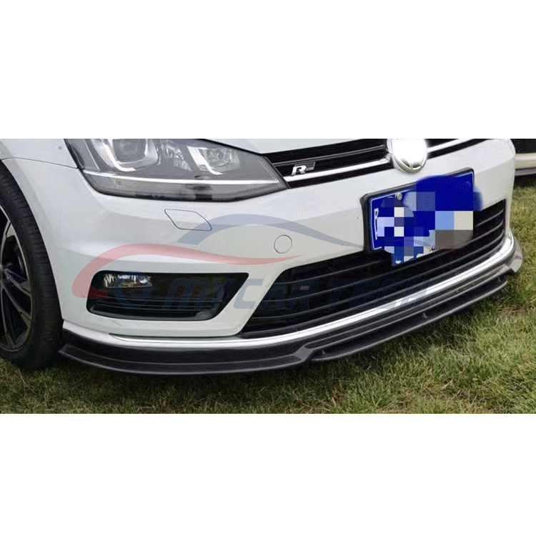 For V-W Golf 7 mk7 R Carbon Fiber Body Kit Front Lip Car Bumper diffuser spoiler splitter