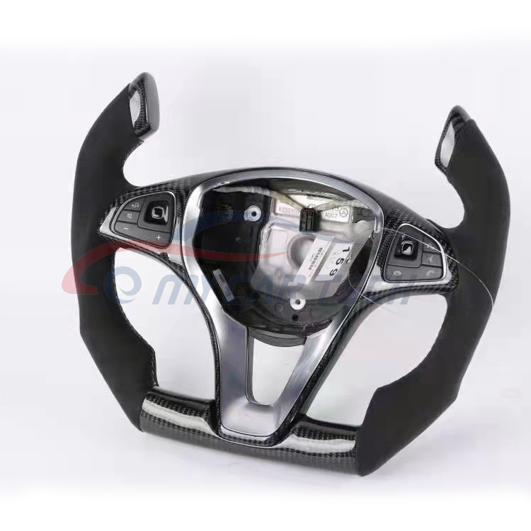 For Mercedes-Benz 808 F1 style Carbon Fiber Steering Wheel for CLA 180 CLS63S C217 S63 W213 GTS C300 GLA 220D W205 W222 W447 LED