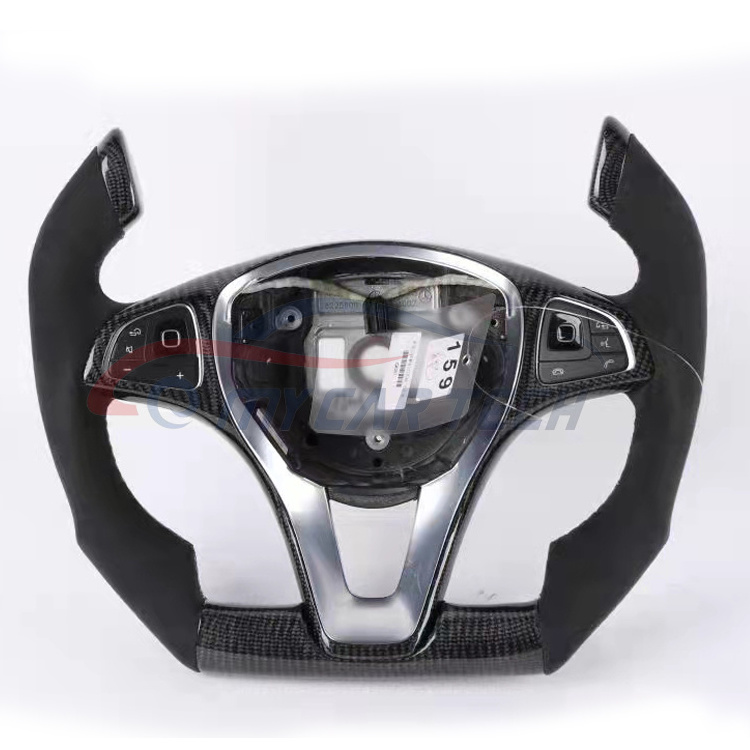 For Mercedes-Benz 808 F1 style Carbon Fiber Steering Wheel for CLA 180 CLS63S C217 S63 W213 GTS C300 GLA 220D W205 W222 W447 LED